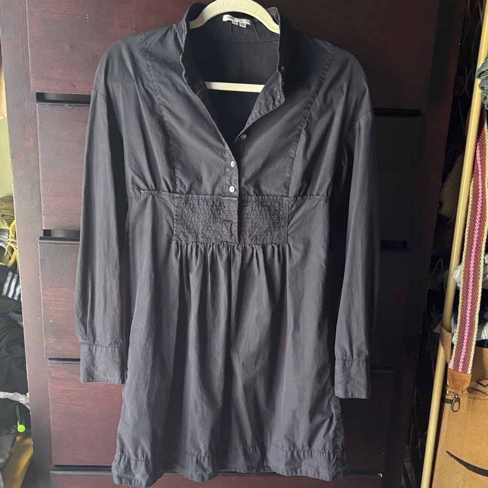 Vince black 100% cotton mini dress/ tunic XS